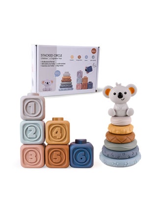 COOLBABY Toddlers Montessori Sensory Toys Infant Baby Stacking and Nesting Soft Building Blocks Baby Chewing Squeeze Toy Learning Educational Bath Toy - pzsku/ZE439612215D4C7541354Z/45/1746438101/a47144f5-3056-4024-92ca-dfbe10907dcf
