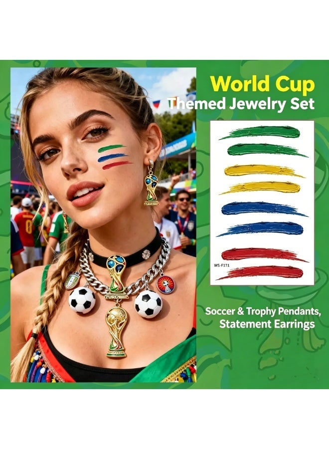 ملصقات وشم مؤقت للوجه وملصقات لمشجعي كرة القدم لكأس العالم 2026 - Image 3