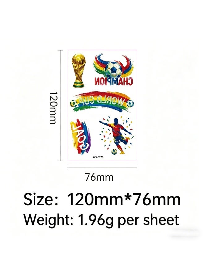 ملصقات وشم مؤقت للوجه وملصقات لمشجعي كرة القدم لكأس العالم 2026 - Image 4