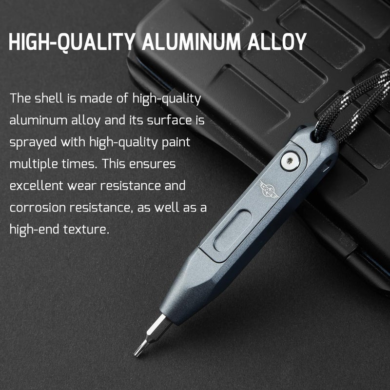 OKNIFE Otacle D1 Mini Precision Screwdriver Set, 9 in 1 EDC Multi Bit Pocket Screwdriver, Industrial S2 Steel Magnetic Bits for Work or Daily Use - Image 4