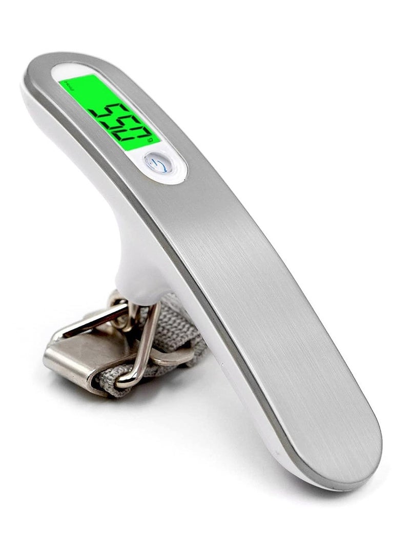 سبيس ميزان امتعة رقمي عالي الدقة، ميزان امتعة معلق باضاءة خلفية للحقائب، ميزان محمول، مقياس شنط السفر بحد اقصى 110 باوند/50 كجم، مناسب للسفر واكسسوارات السفر والهدايا - Image 2