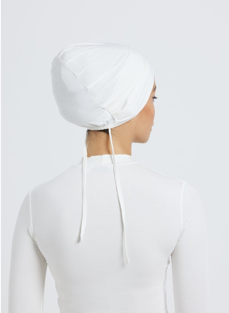 MODEST BEYOND Organic Bamboo Underscarf Ivory  - Image 2
