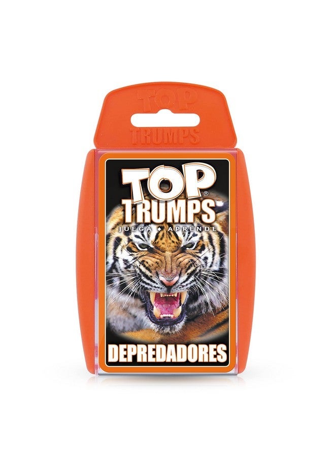 توب ترامبس Juego de cartas Deadliest Predators EdiciÃ³n en espaÃ±ol, aprende sobre el Gran tiburÃ³n Blanco, el dragÃ³n de Komodo y la Cobra Real en este paquete educativo, Regalo para edades de 6+ aÃ±os - Image 1