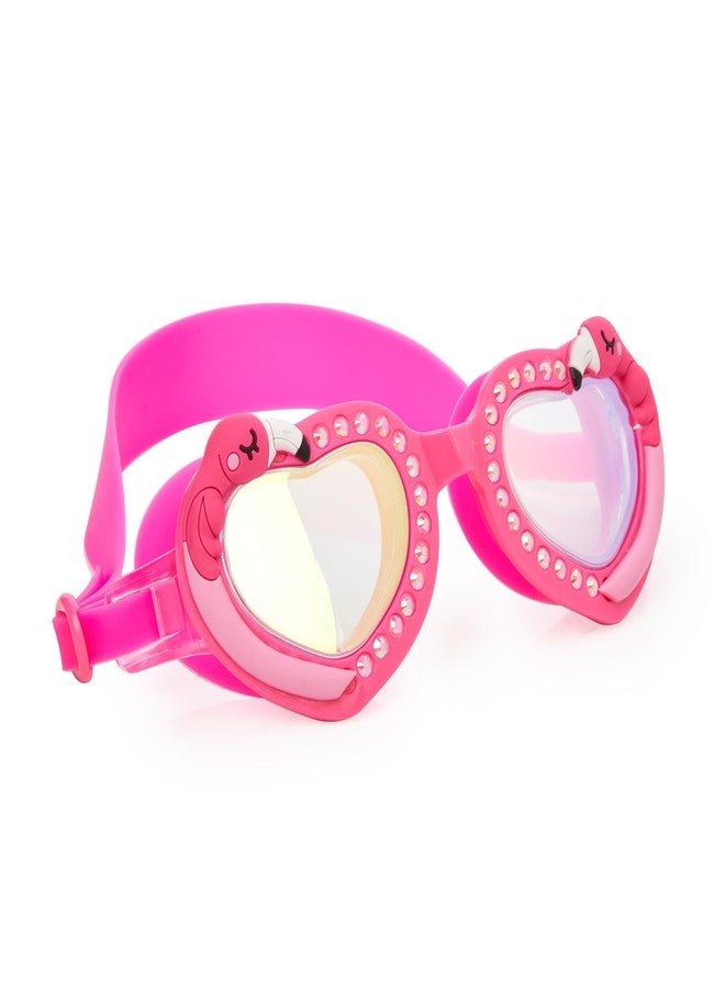 Bling 2O Bling2o Girl's Flock of Fab Swim Goggles (Little Kids/Big Kids) Pink Feather One Size - Image 1