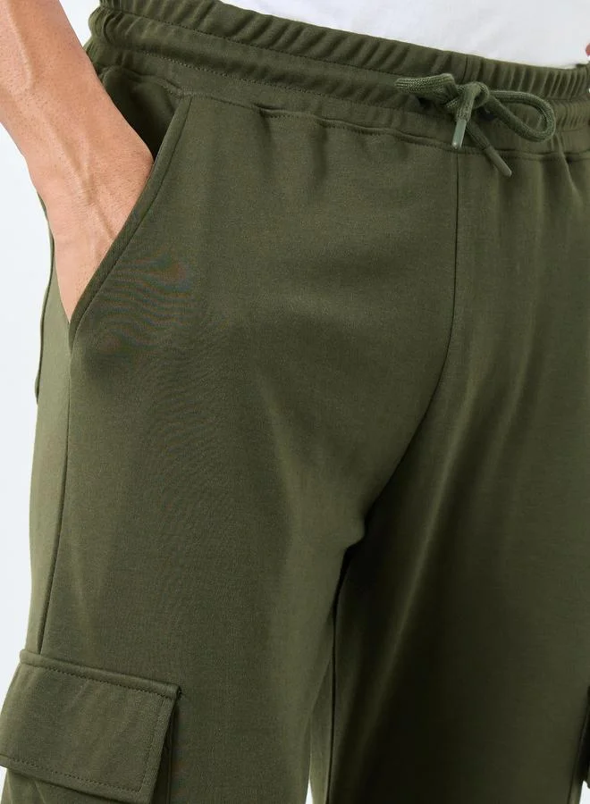 Styli Styli Men Olive Slim Fit Cargo Joggers