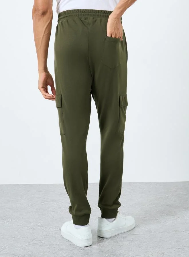 Styli Styli Men Olive Slim Fit Cargo Joggers