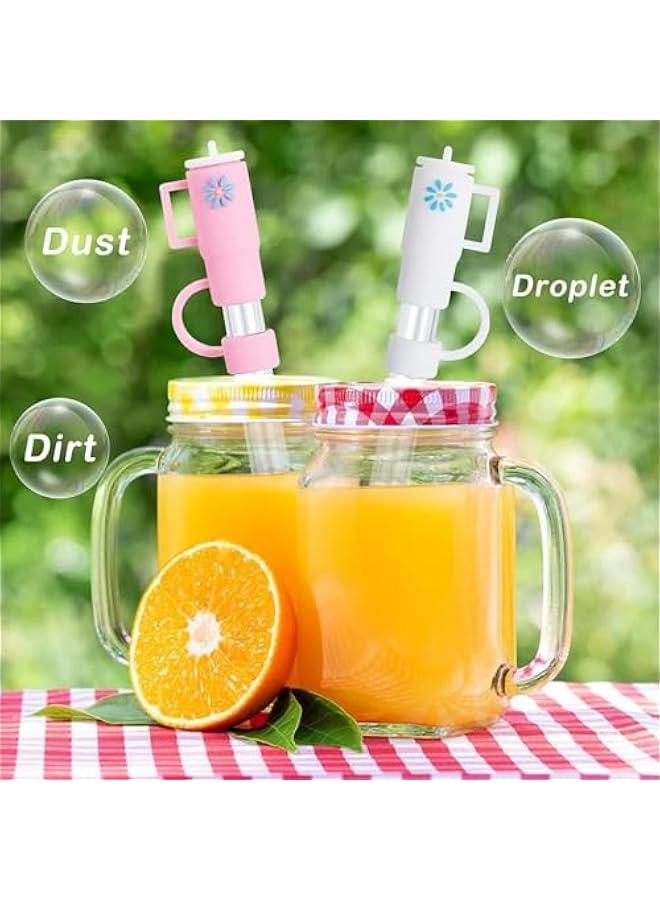 HOOKOR 6Pcs Straw Cover Cap for Stanley Cup ，Silicone Straw Topper Compatible with Stanley 30&40 Oz Tumbler Drinking Straw Tip Covers Cups Accessories Protectors Plugs (Mini Cup) - Image 3