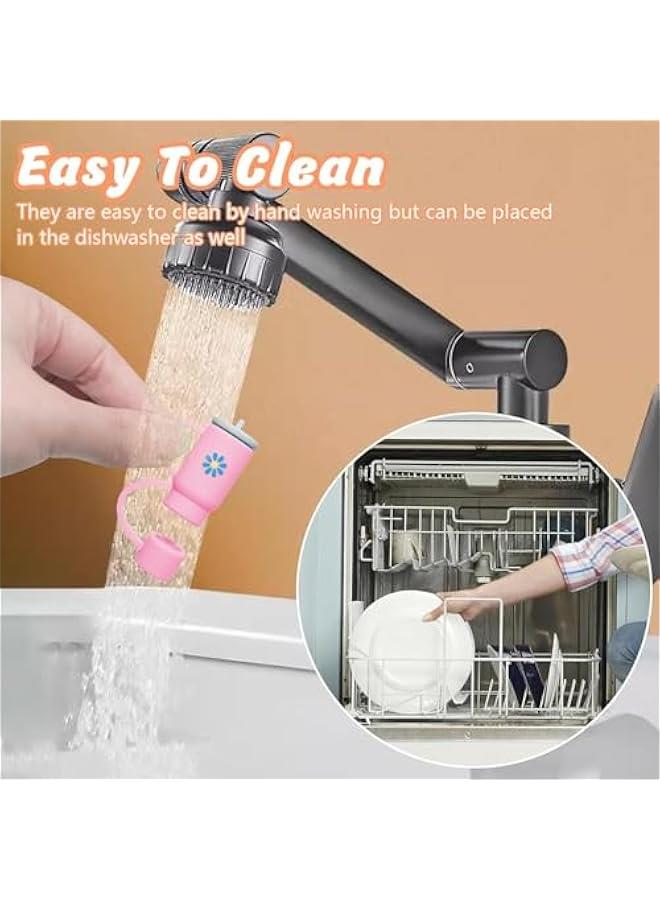 HOOKOR 6Pcs Straw Cover Cap for Stanley Cup ，Silicone Straw Topper Compatible with Stanley 30&40 Oz Tumbler Drinking Straw Tip Covers Cups Accessories Protectors Plugs (Mini Cup) - Image 4