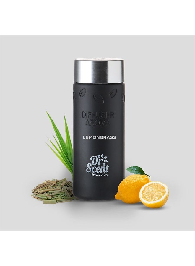 DANUBE HOME زيت عطر دكتور سينت - زيت معطر فاخر يدوم طويلاً لموزعات الروائح، المرطبات، المحارق - للعناية المنزلية، المكتب، السبا والسيارة - زيوت عطرية أساسية - 170 مل ليمون غراس