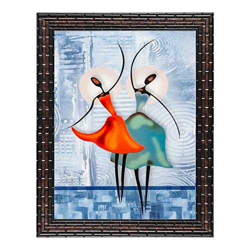 Indianara Set of 3 Dancing Women Framed Painting (3480GBa) without glass 6 X 13, 10.2 X 13, 6 X 13 INCH - Image 5