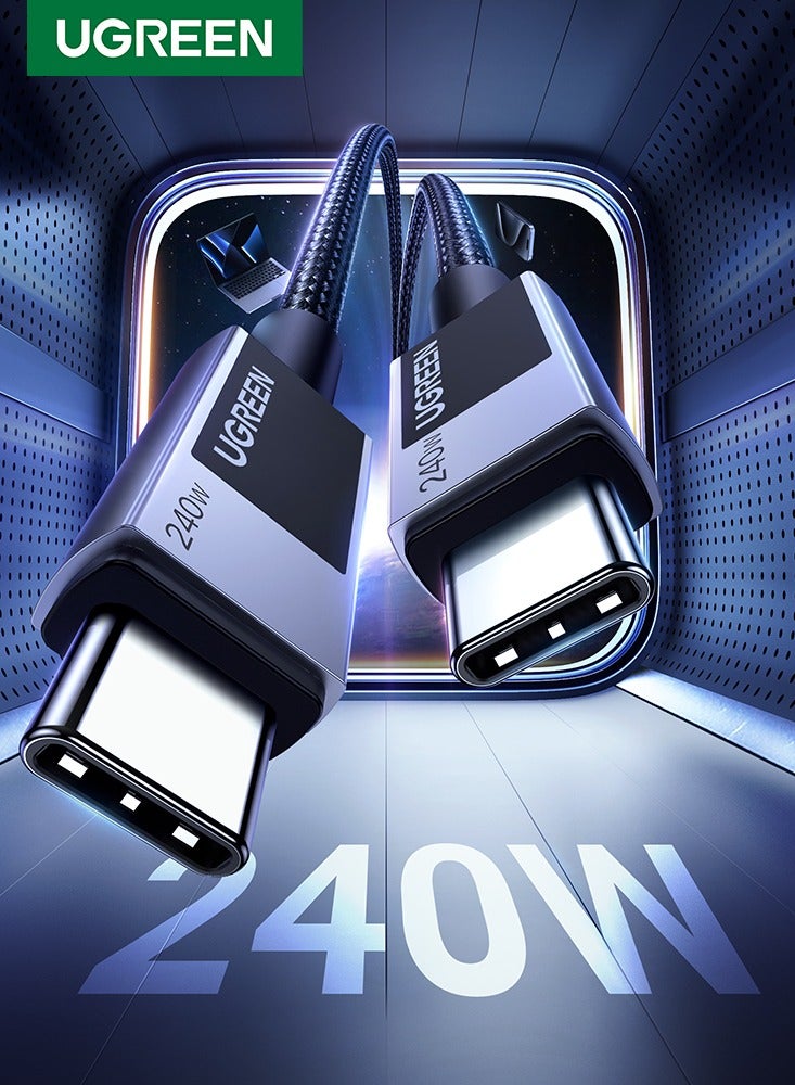 Ugreen 240W Type C Cable USB C Fast Charging Cable Braided and Durable High Quality Type C to Type C Cable Compatible with MacBook Pro M4 M3 Backward For 100W 60W 45W 30W 20W Output For iPhone, Galaxy ,Xiaomi - Image 1