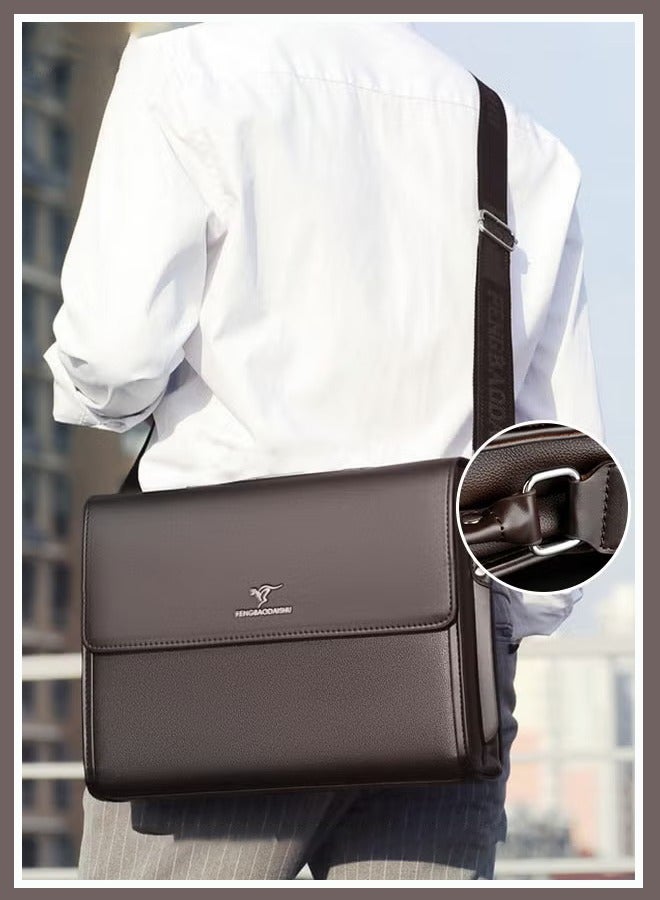 Canway Men Business Briefcase Versatile Shoulder Bag for Men Ideal for Business and Casual Needs Lightweight with a Sleek Design Convenient Carry Handle - Image 1