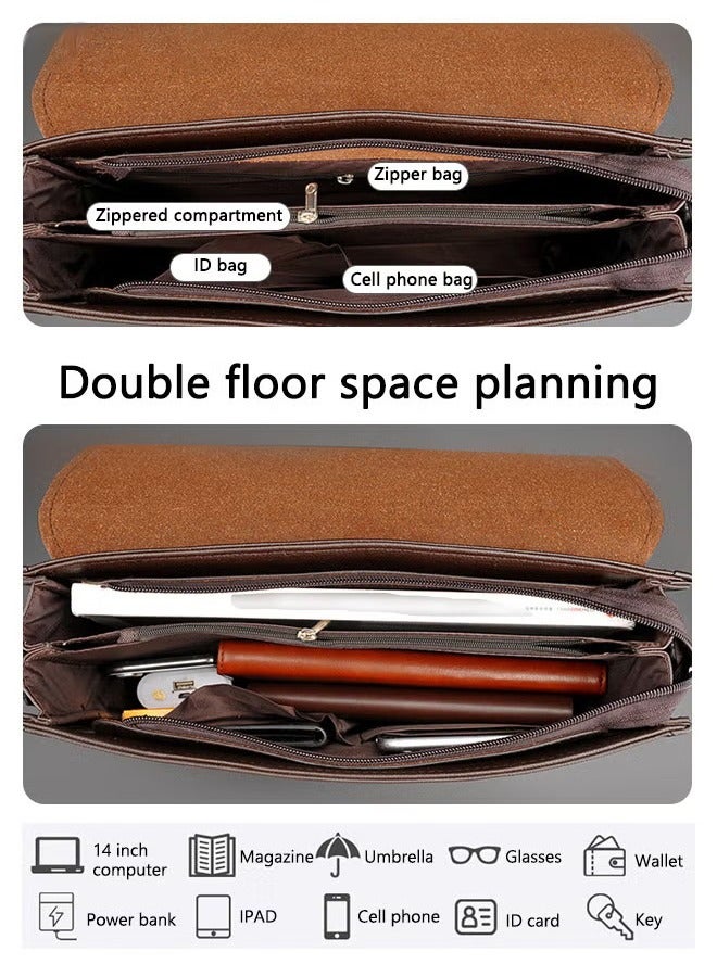 Canway Men Business Briefcase Versatile Shoulder Bag for Men Ideal for Business and Casual Needs Lightweight with a Sleek Design Convenient Carry Handle - Image 2