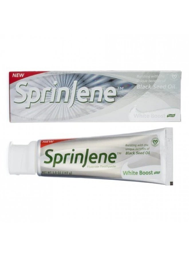 سبرين جين سبرينجين معجون أسنان وايت بوست بزيت حبة البركة السوداء - 142 جم - Image 1