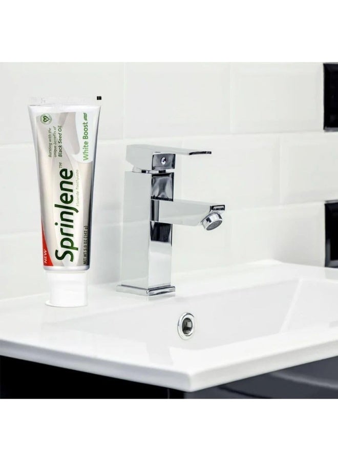 سبرين جين سبرينجين معجون أسنان وايت بوست بزيت حبة البركة السوداء - 142 جم - Image 2