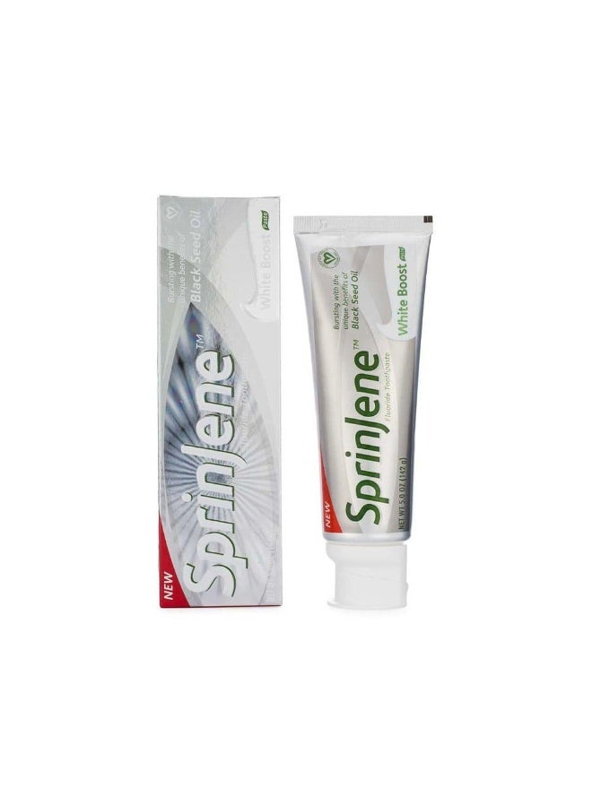 سبرين جين سبرينجين معجون أسنان وايت بوست بزيت حبة البركة السوداء - 142 جم - Image 5