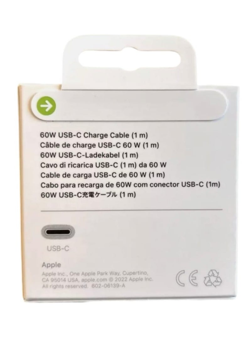 Apple House - Original Apple iPhone charger, Type C to Type C, fabric iPhone cable, 60 watts, Apple iPhone PD cable for data synchronization and high-quality charging from Type C to Type C, connecting it to iPhone 15 and 16, iPad, Wi-Fi, iPad - Image 1
