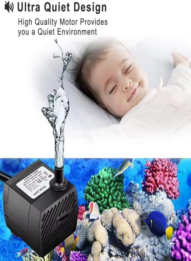 EatingBiting Aquarium Silent Submersible Pump 3W 110V Portable 1.5 INCH Mini Water Pump Silent Circulating Filter Water Pumping Fish Tank - Image 2