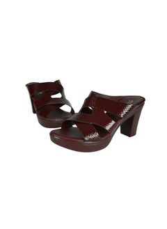 Michelle Morgan Michelle Morgan Ladies Block Heel Sandals 913RJ07A Brown  - Image 2