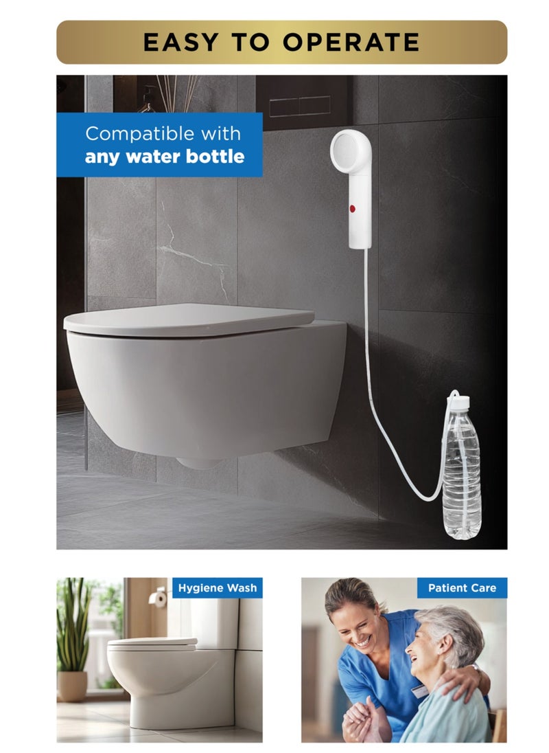 INNOV In Mecca Electric Shower (Portable bidet) with 2.5M Hose and 20L water bucket - Type-C Rechargeable - Perfect for both Outdoor camping, Desert Trips,  Business travel and Personal Hygiene at Home  - Image 5