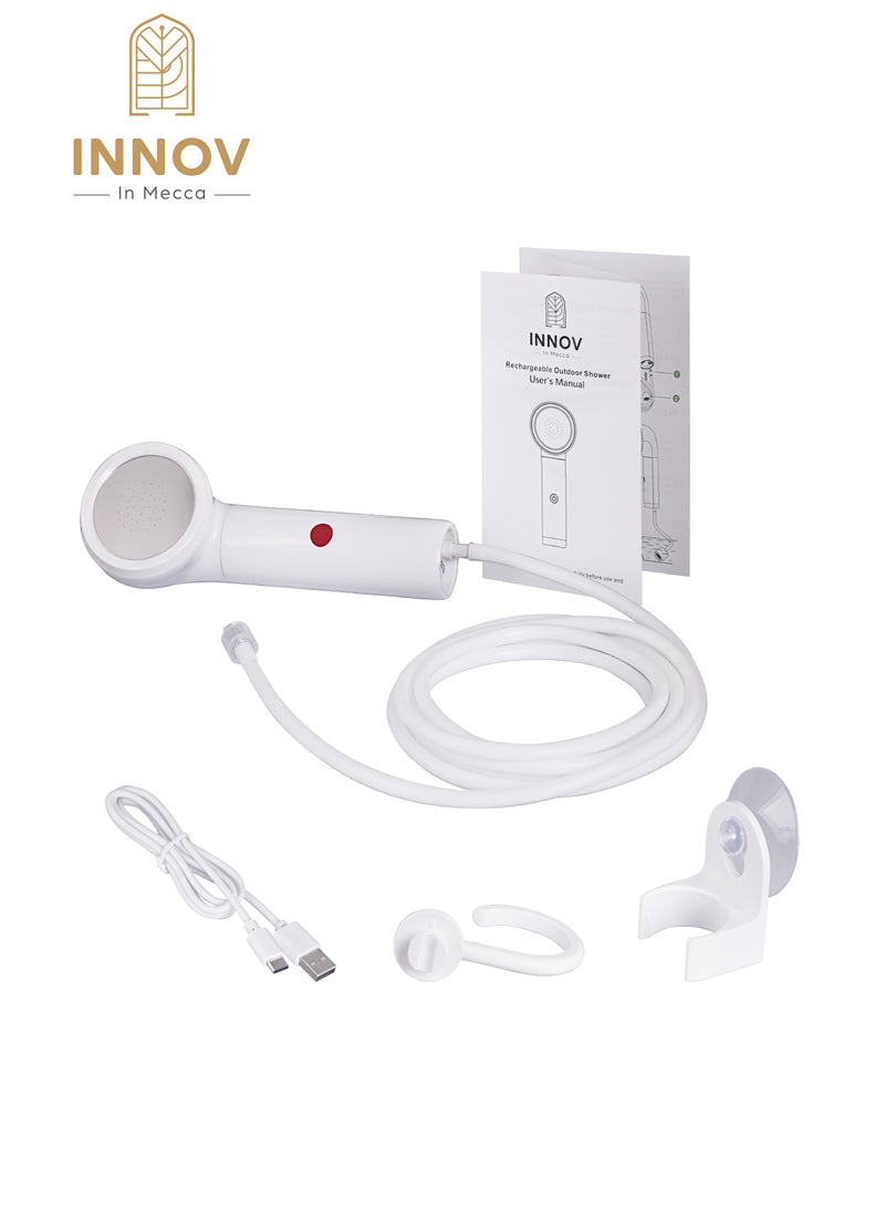 INNOV In Mecca Electric Shower (Portable bidet) with 2.5M Hose and 20L water bucket - Type-C Rechargeable - Perfect for both Outdoor camping, Desert Trips,  Business travel and Personal Hygiene at Home - Image 2