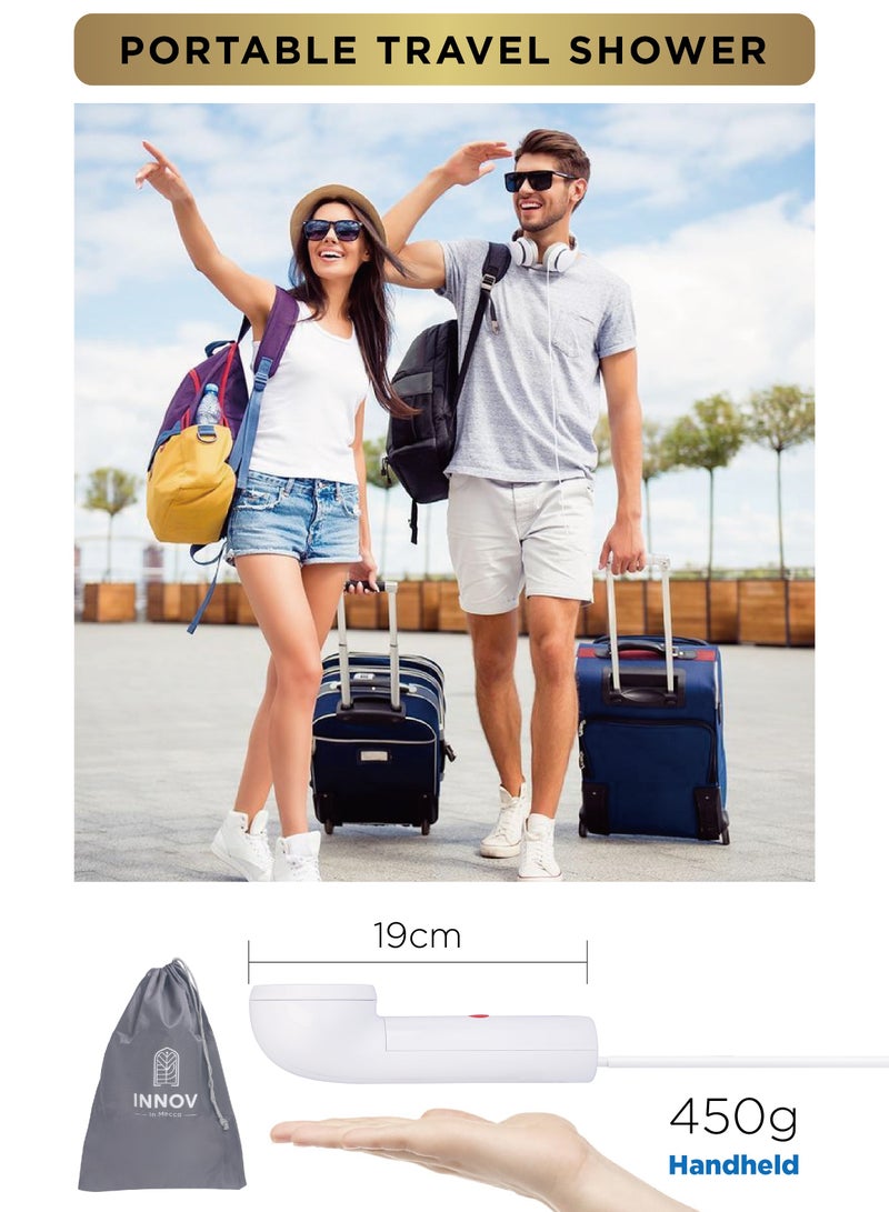 INNOV In Mecca Electric Shower (Portable bidet) with 2.5M Hose and 20L water bucket - Type-C Rechargeable - Perfect for both Outdoor camping, Desert Trips,  Business travel and Personal Hygiene at Home - Image 3