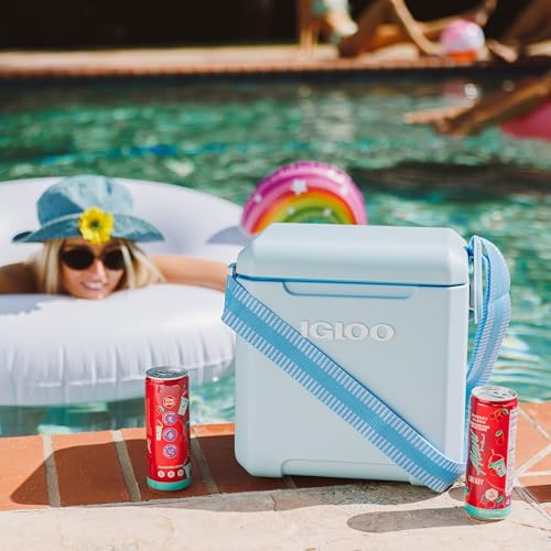 Igloo Powder Blue 11 Qt Tag-Along Too Strapped Picnic Style Cooler - Image 4