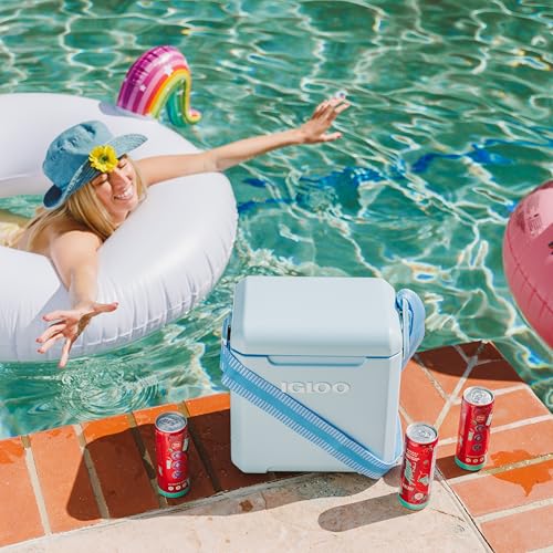 Igloo Powder Blue 11 Qt Tag-Along Too Strapped Picnic Style Cooler - Image 5