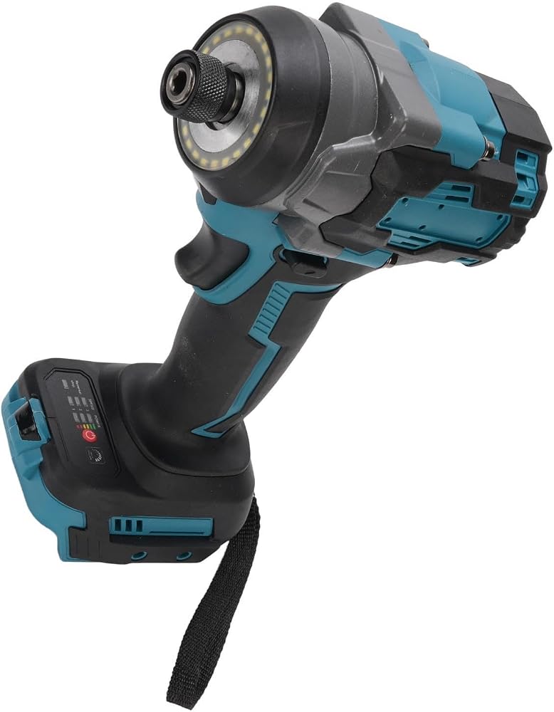 Bewinner Cordless Impact Wrench 1/4in, 550Nm High Torque Electric Impact 3 Speed 3500IPM, Reversible Power Driver for BL1840 Battery with LED Work Light, Auto-Stop for Automotive & - Image 2