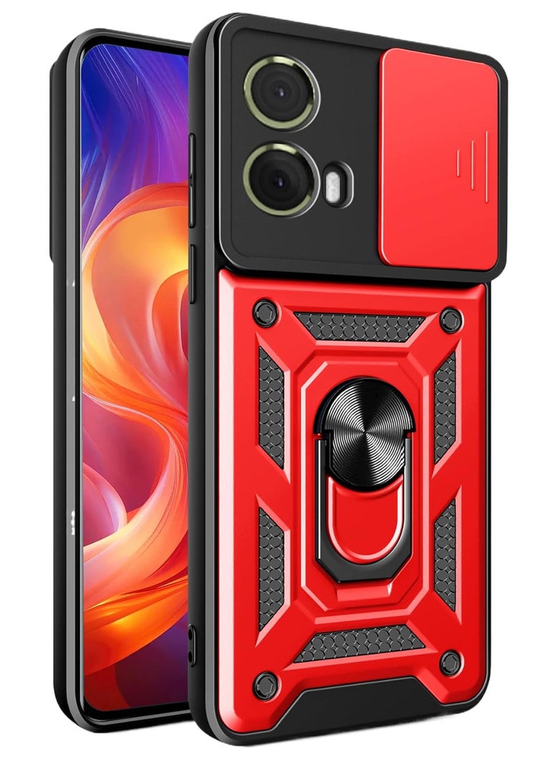 جراب moto edge 50 fusion كام شيلد مقاوم للصدمات والخدوش حماية كاملة بتصميم جذاب مع غطاء للكاميرا وحلقة معدنية متعددة الوظائف لهاتف موتورولا ايدج 50 فيوجن (motorola edge 50 fusion cover)