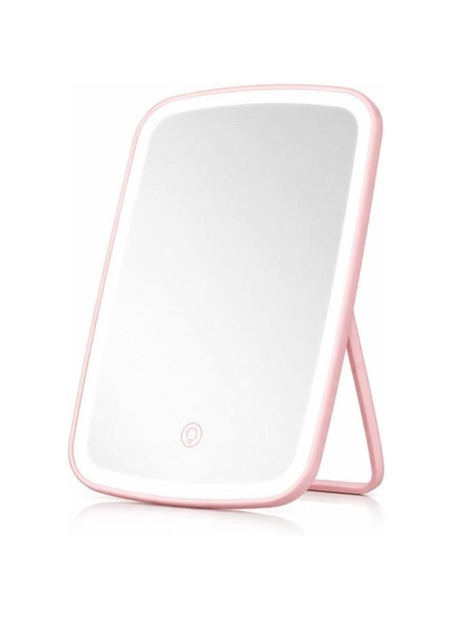 Illuminated makeup mirror with smart LED lights – with touch control button and adjustable stand, rechargeable - Image 1