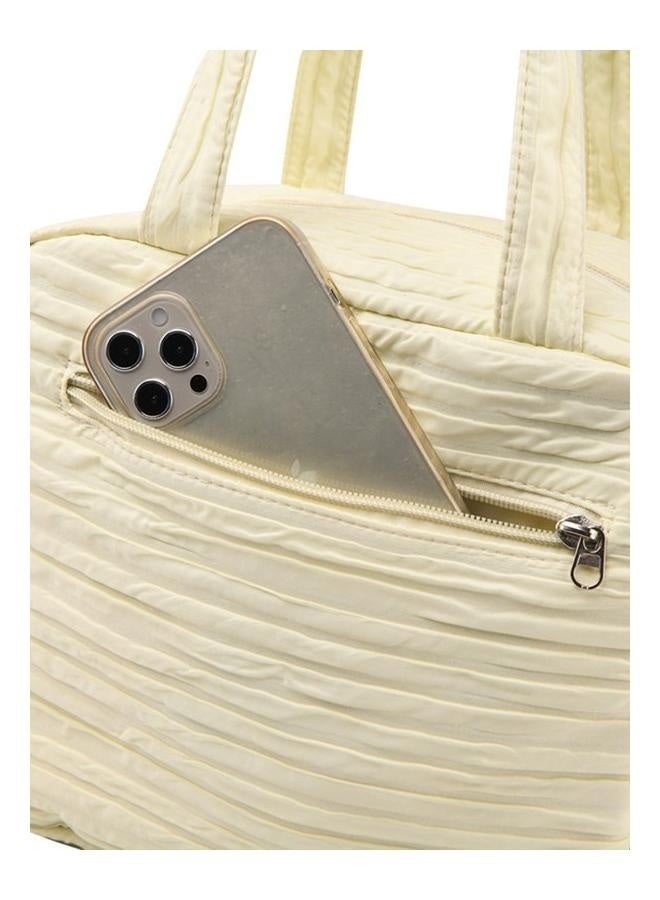 Baby Diaper Bag Tote, Cute Small Crossbody Nappy Mommy Bag, Lightweight Travel & Hospital Multifunction Storage Tote-yellow - Image 5