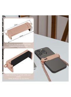 KASTWAVE Universal Cell Phone Lanyard, Adjustable Universal Cell Phone Strap, Metal Crossbody Phone Lanyard with Detachable Clip, Anti Theft Phone Tether, Compatible with Most Phone Models - Rose Gold  - Image 3