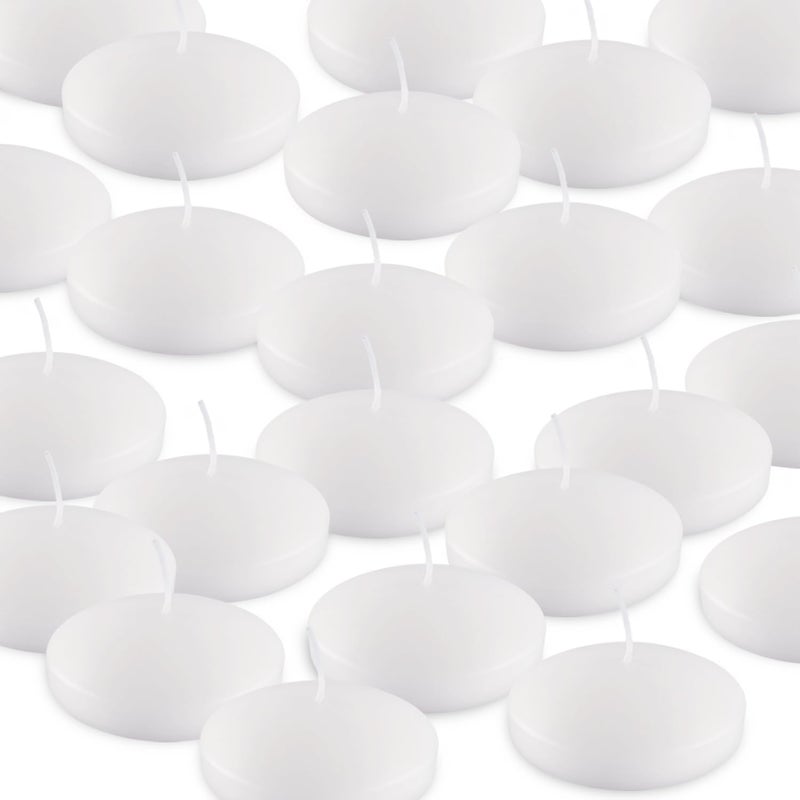 Grcdoyvl Set of 24， 3-inch Floating Candles, White Smoke-Free and odorless, Burning continuously for 8-9 Hours, Suitable for Valentine's Day, Weddings, Holidays, Home Decoration - Image 2