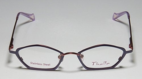 THALIA SODI Thalia Dulzura Womens/Ladies Designer Full-rim Flexible Hinges Stainless Steel Stylish Trendy Eyeglasses/Eyewear (43-17-125, Lavender/Ruby) - Image 3