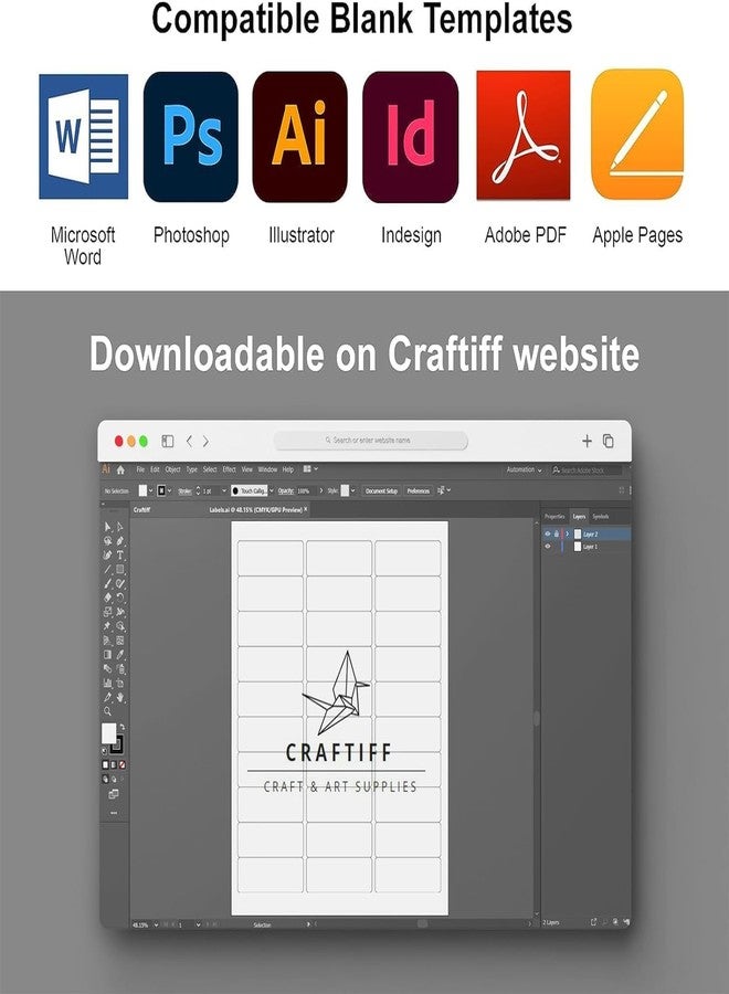 Craftiff 1 x 2 5/8 inch Rectangle Stickers Kraft Labels Printable Paper Brown Color, 750 Labels, 25 Sheets, for Inkjet and Laser Printer, Vinyl Sheets Packaging Address Mail Business Craftiff - Image 5