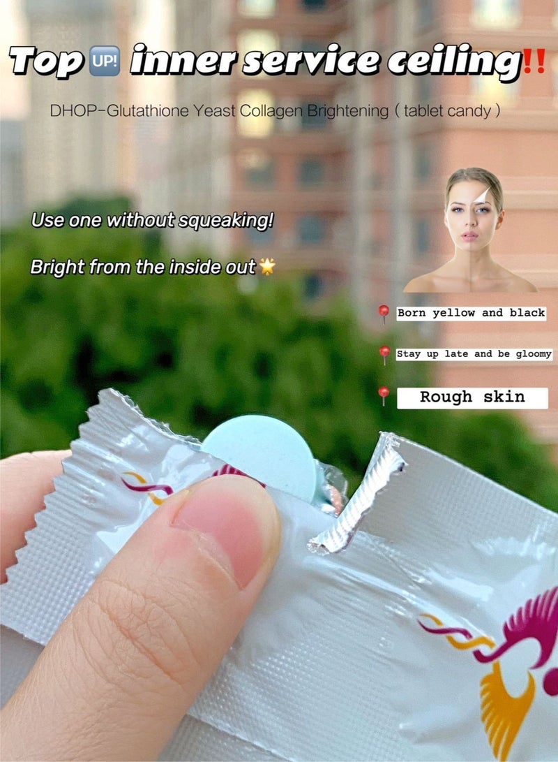 DHOP Glutathione Yeast Collagen Skin Lightening and Whitening Pills 30 Tablets - Image 5