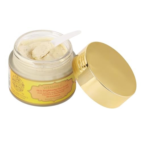 RYLLZ ESSENTIALS Vitamin C Face Scrub | Skin Brightening with Salicylic Acid, Hyaluronic Acid & Niacinamide | for Dull Skin, Dead Skin Cells, Whiteheads, Blackheads, Dark Spots, Uneven & Dull Skin | Exfoliating Scrub | For All Skin Types | 100 ml - Image 4