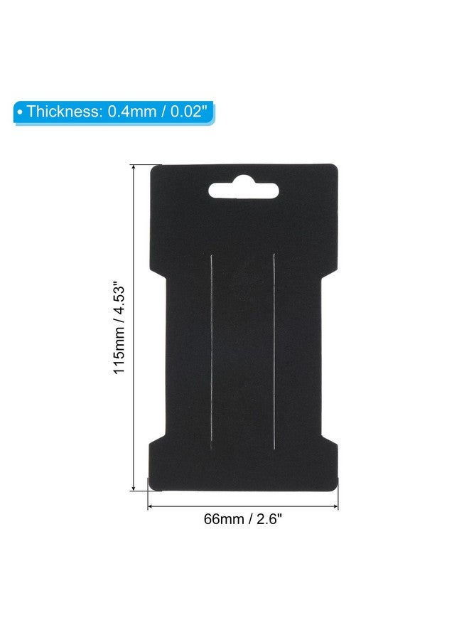 PATIKIL Hair Clip Display Cards 100 Pack Paper Cardboard Hair Bow Holder Rectangle Hair Barrettes For Jewelry Hair Accessories Display And Organizing Black - Image 2