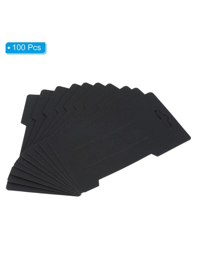 PATIKIL Hair Clip Display Cards 100 Pack Paper Cardboard Hair Bow Holder Rectangle Hair Barrettes For Jewelry Hair Accessories Display And Organizing Black - Image 3