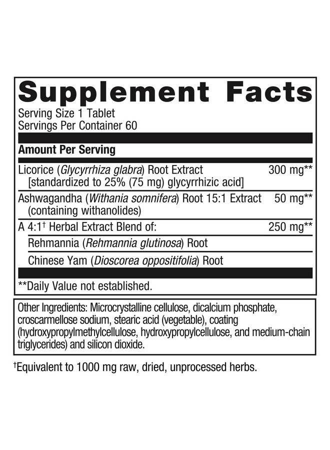Metagenics Licorice Plus - Cortisol Supplement* - with Ashwagandha, Licorice Root Extract & Chinese Yam - Herbal Supplement for Stress Support* - Non-GMO - Vegetarian - Gluten-Free - 60 Tablets - Image 2