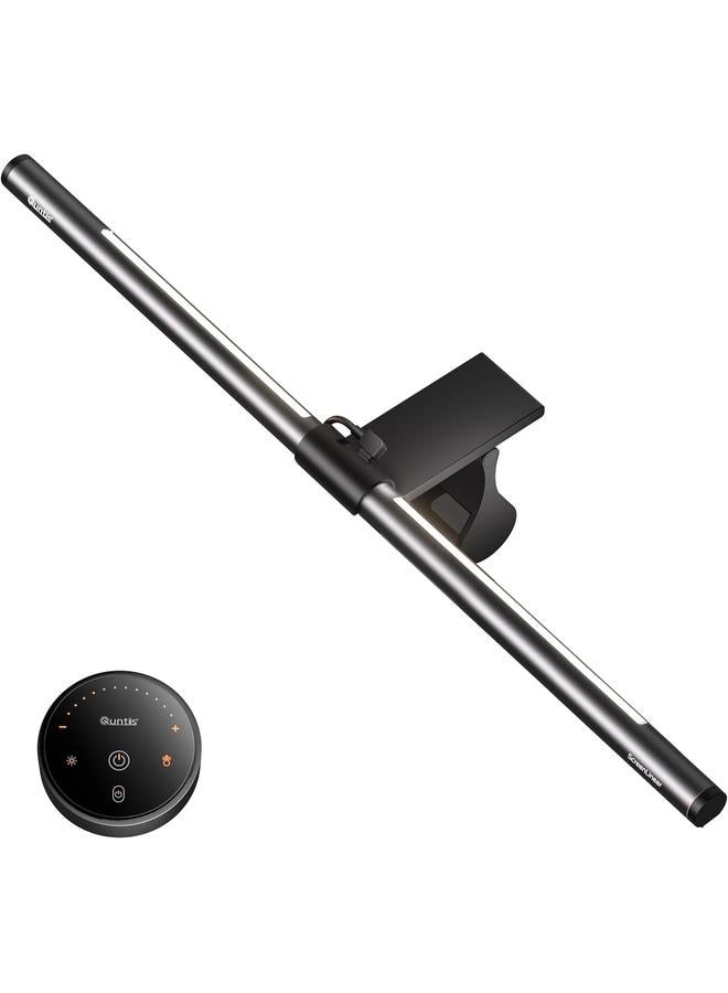 Monitor Light Bar with Remote, 20.1'' Dual Light Screen Light Bar, Sliding Weighted Clip Fit for All Screens, Adjustable Stepless Dimming, Eye Caring No Glare Gaming Work Desk Lamp, Gray - Image 1
