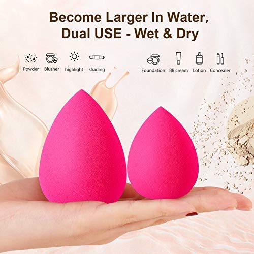 Fennec Mart Makeup Sponge 10 Pcs Blender Beauty Foundation Blending Sponge Professional Colorful Beauty Makeup Set for Dry Wet Use - Image 3