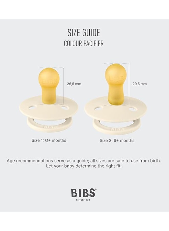 BIBS Colour Baby Pacifier, Latex Round Nipple, Size 1, 0-6 Months, Blush, 1 Pieces  - Image 3