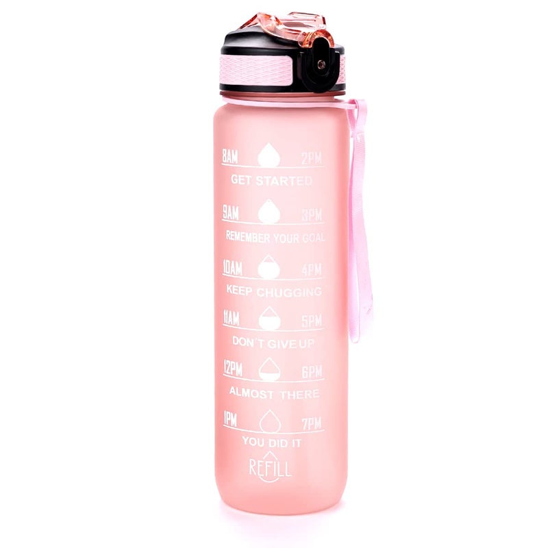 AANTAR AANTAR Silicone Unbreakable with Motivational Time Marker Sipper Bottle for Adults Water bottle for Gym Office Drinking water reminder Multicolor  - Image 5
