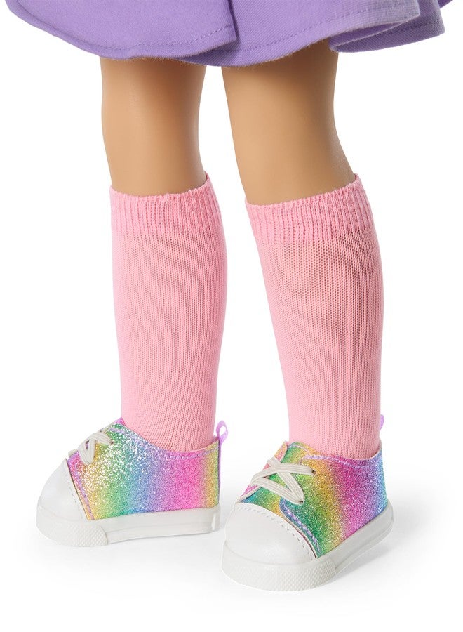 American Girl فتاة أمريكية، صيف مكيني، فتاة العام 2025، زي ذيل الجرو المتمايل لدمى بطول 18 بوصة، مع تي شيرت، سترة، شورت، جورب، وأحذية، للأعمار 6 سنوات فما فوق - Image 5