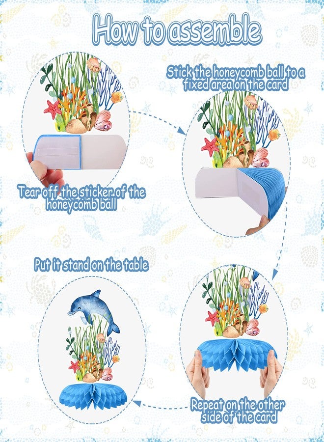 Tarklanda 12Pcs Ocean Sea Animal Honeycomb Centerpieces, Tropical Fish Under The Sea Birthday Party Decor Table Centerpieces for Ocean Themed Beach Photo Props Baby Shower Party Decor Supplies - Image 4