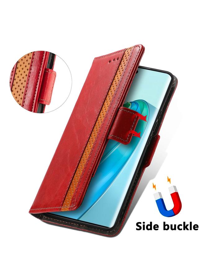 S-TOP Case For Honor Magic5 Lite CaseNeo Splicing Dual Magnetic Buckle Leather Phone Case - Image 5
