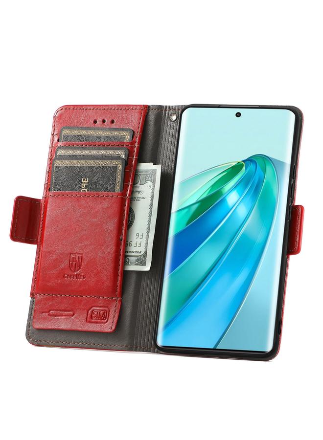 S-TOP Case For Honor Magic5 Lite CaseNeo Splicing Dual Magnetic Buckle Leather Phone Case - Image 3