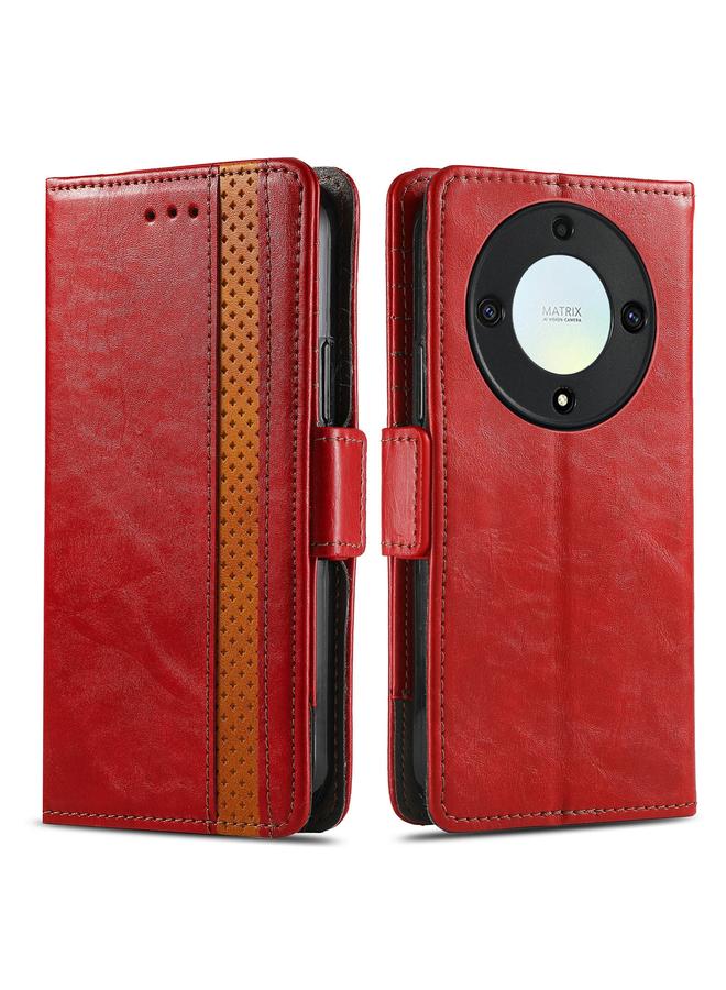 S-TOP Case For Honor Magic5 Lite CaseNeo Splicing Dual Magnetic Buckle Leather Phone Case - Image 2